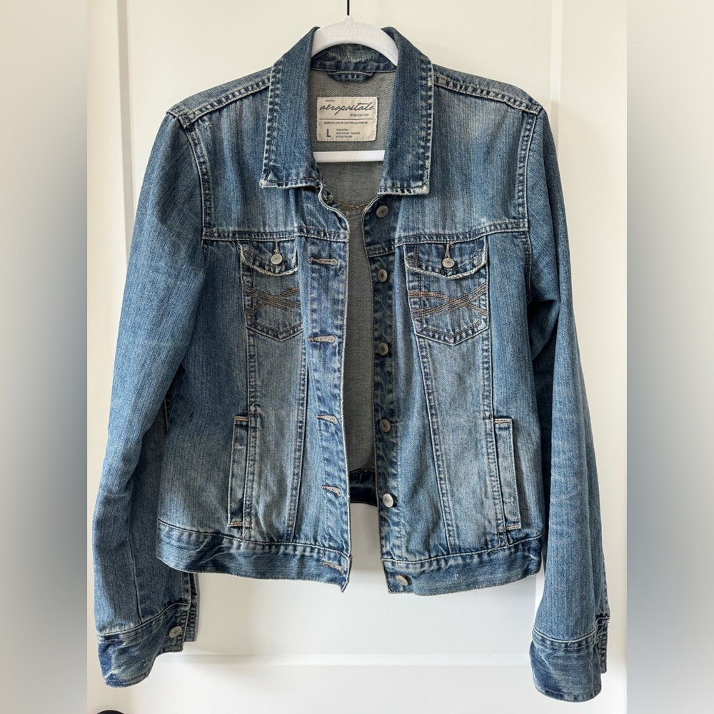 Aeropostale* Distressed Denim Jacket